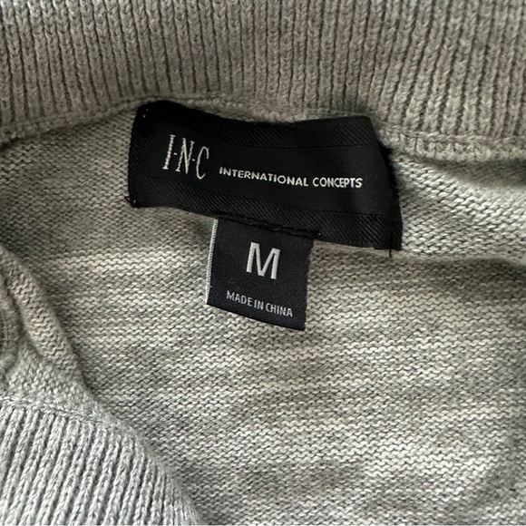 INC International Concepts Gray High Neck Sweater - Picture 5 of 7